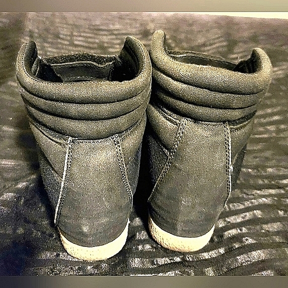 Womens Black Hi Heel Amazon Strap Sneakers 7.5 - Picture 4 of 6